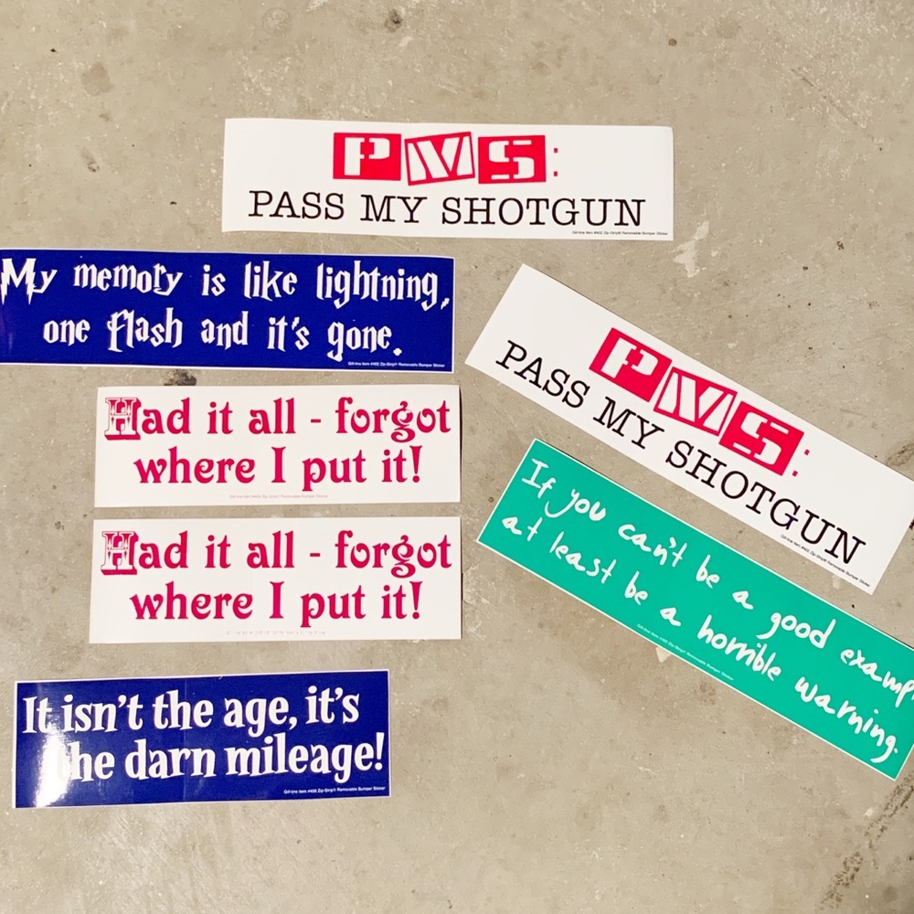 3/$10 Bundle - BUMPER STICKERS - old school funny sayings